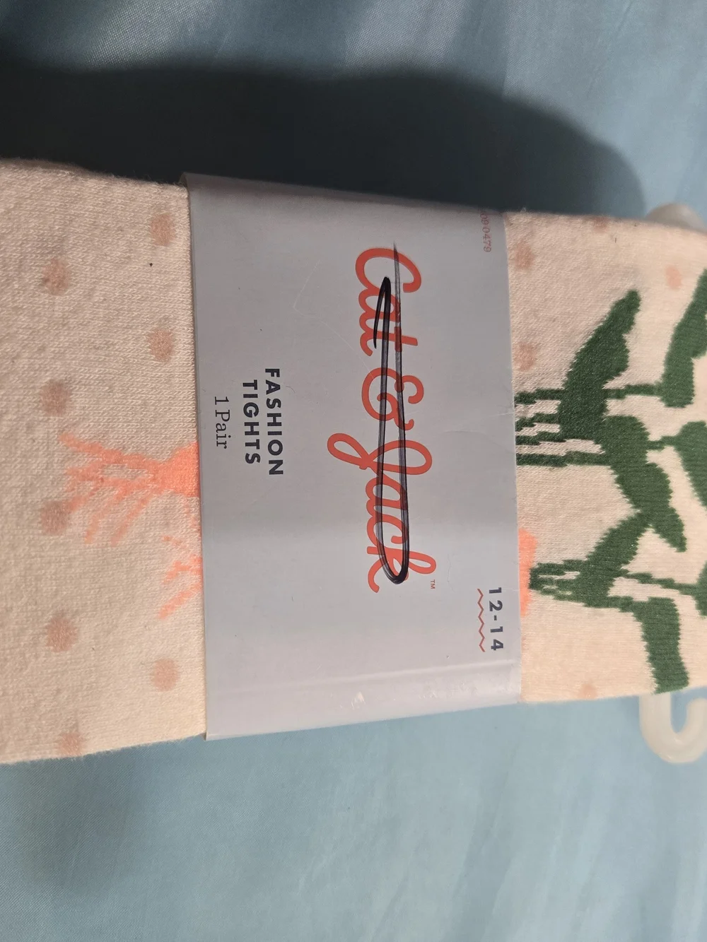 Girls' Easter Bunny & Carrots Footed Cotton Tights White Mid rise NWT Cat & Jack